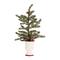 2 Pack 20" Unlit Snowy Pine Artificial Potted Christmas Tree Set